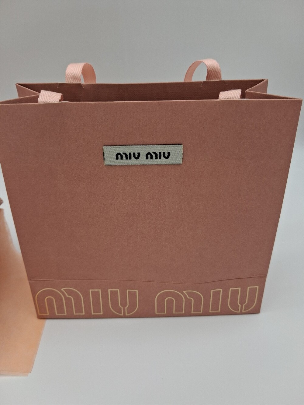 MIU MIU Pink Gift Packaging Set Box Bag Tissue RFID Booklet Cards EUC - Picture 12 of 16